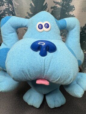 Blues Clues 1997 Tyco SING ALONG BLUE 12" Talking Stuffed Plush TESTED WORKS